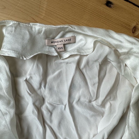 Morgan Lane The Langley Robe in chalk, 100 % SILK, XS/S - Picture 8 of 9